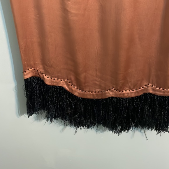 NWT Emma cook 100% silk skirt. Bronze/copper color  . Sz 10 - Picture 2 of 5